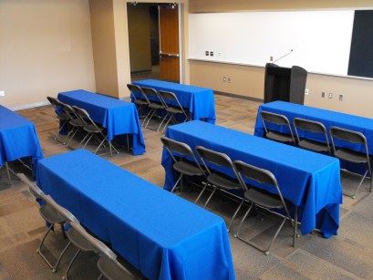 Podium with 6 tables