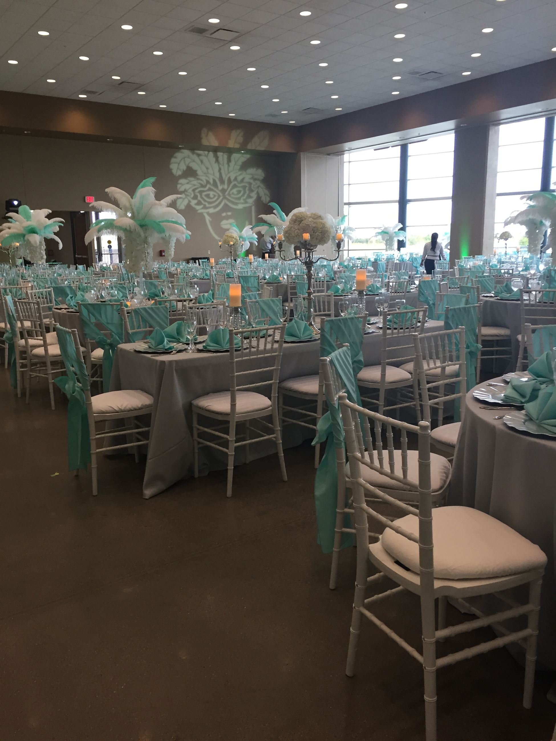 Wedding reception set-up in Hall A & B