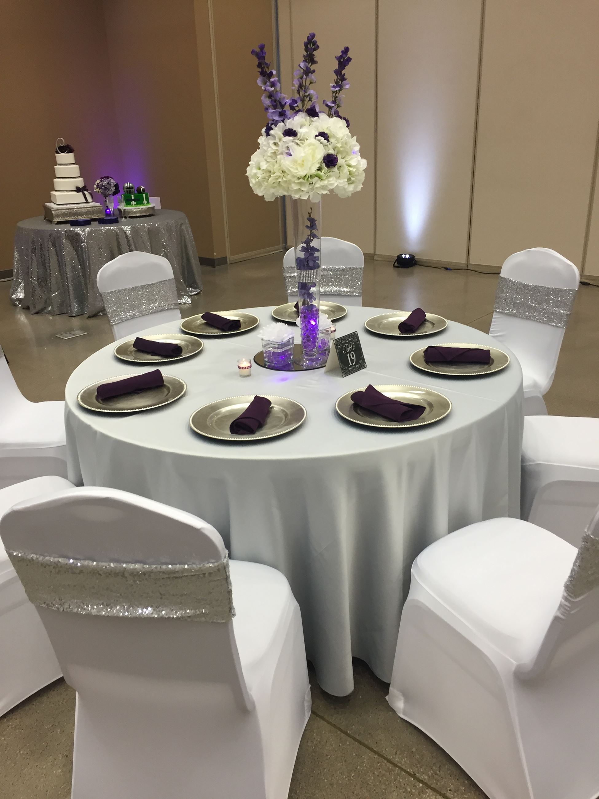 Wedding reception table in Hall B